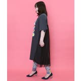 スカラー×コラージュ柄 チュール重ねワンピース | ScoLar | 詳細画像3