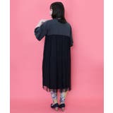 スカラー×コラージュ柄 チュール重ねワンピース | ScoLar | 詳細画像4