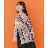 ワンちゃん・アート花柄 2柄展開シアーパーカー | ScoLar | 詳細画像3