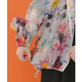 ワンちゃん・アート花柄 2柄展開シアーパーカー | ScoLar | 詳細画像4