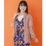 ネコ柄箔プリント オーロラシフォンブルゾン | ScoLar | 詳細画像9