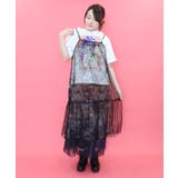 女の子・ネコ・メルヘン3柄展開 シアーキャミワンピース | ScoLar | 詳細画像5