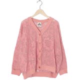 ピンク | 花ジャガードコットンレースカーディガン | ScoLar
