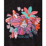 ぷりぷりキノコとネコ花刺繍 デニムTシャツ | ScoLar | 詳細画像10 