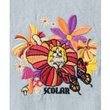 ぷりぷりキノコとネコ花刺繍 デニムTシャツ | ScoLar | 詳細画像12 