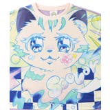 アニメなネコ柄 バイカラー7分袖プルオーバー | ScoLar | 詳細画像10 