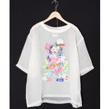 アイボリー | クマシルエット花柄シアープルオーバー | ScoLar