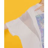 メルヘンな海とクジラ柄 シフォン切替チュニック | ScoLar | 詳細画像8 