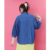 花柄ポケット付 デニムシャツ | ScoLar | 詳細画像9 