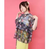 POP総柄チュールシアープルオーバー | ScoLar | 詳細画像3 