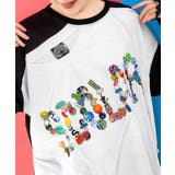 ロゴバッヂトリックアート柄Tシャツ | ScoLar | 詳細画像5 