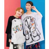 ロゴバッヂトリックアート柄Tシャツ | ScoLar | 詳細画像6 