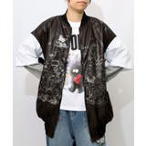 ブラック | メルヘン柄ラメプリントベスト | ScoLar