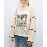 花アップリケ2WAYメッシュプルオーバー | ScoLar | 詳細画像1 