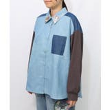 ネコ刺繍襟シャンブレーシャツ | ScoLar | 詳細画像11 