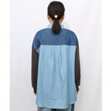 ネコ刺繍襟シャンブレーシャツ | ScoLar | 詳細画像12
