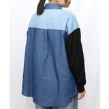 ネコ刺繍襟シャンブレーシャツ | ScoLar | 詳細画像15 