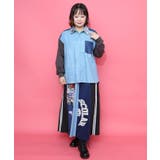 ネコ刺繍襟シャンブレーシャツ | ScoLar | 詳細画像1 