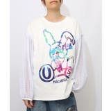 パチうさプリント メッシュ袖Tシャツ | ScoLar | 詳細画像7 