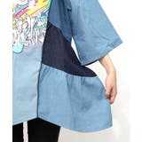 26周年スタート柄 チェック×デニム切替チュニック | ScoLar | 詳細画像13