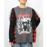 ロックなアニマル柄 異素材切替2WAYロンT | ScoLar | 詳細画像9 