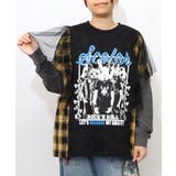 ブラック | ロックなアニマル柄 異素材切替2WAYロンT | ScoLar