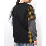 ロックなアニマル柄 異素材切替2WAYロンT | ScoLar | 詳細画像15 