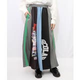 ロゴコラージュ柄 デニム×ジャージ切替スカート | ScoLar | 詳細画像8 