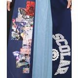 ロゴコラージュ柄 デニム×ジャージ切替スカート | ScoLar | 詳細画像15 
