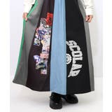 ロゴコラージュ柄 デニム×ジャージ切替スカート | ScoLar | 詳細画像18 