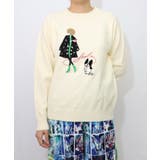 女の子とワンちゃん刺繍アップリケ ニットプルオーバー | ScoLar | 詳細画像11 