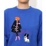 女の子とワンちゃん刺繍アップリケ ニットプルオーバー | ScoLar | 詳細画像19 