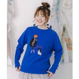 女の子とワンちゃん刺繍アップリケ ニットプルオーバー | ScoLar | 詳細画像2 
