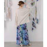 ネコパフェ・蝶柄 ベロアプリーツパンツ | ScoLar | 詳細画像10 