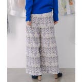 ネコパフェ・蝶柄 ベロアプリーツパンツ | ScoLar | 詳細画像4 