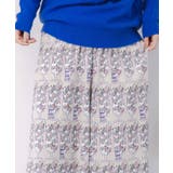 ネコパフェ・蝶柄 ベロアプリーツパンツ | ScoLar | 詳細画像6 