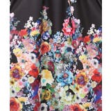 花柄に隠れ黒ネコ柄 ハーフジップジャージワンピース | ScoLar | 詳細画像11 