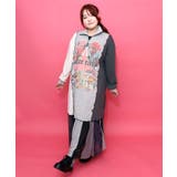メロウ加工配色ハーフジップワンピース | ScoLar | 詳細画像2 