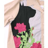 ネコ花柄切替シャツ | ScoLar | 詳細画像7 