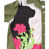 ネコ花柄切替シャツ | ScoLar | 詳細画像9 