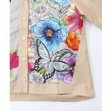 ネコ花柄切替シャツ | ScoLar | 詳細画像12 