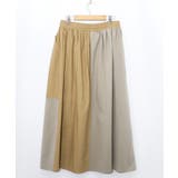 レトロ異素材バイカラーワークスカート | ScoLar | 詳細画像18 