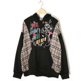 ブラック | POP・チェック柄切替パーカー | ScoLar