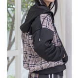 POP・チェック柄切替パーカー | ScoLar | 詳細画像2 