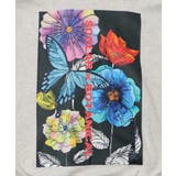 花蝶柄スカ子箔プリントロゴパーカー | ScoLar | 詳細画像9 