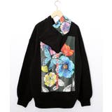 花蝶柄スカ子箔プリントロゴパーカー | ScoLar | 詳細画像12 