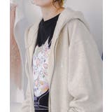 花蝶柄スカ子箔プリントロゴパーカー | ScoLar | 詳細画像5 