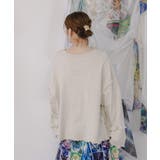 キノコ花柄箔プリント裏毛プルオーバー | ScoLar | 詳細画像3 