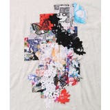 コラージュ柄 レース貼り付け裏毛チュニック | ScoLar | 詳細画像7