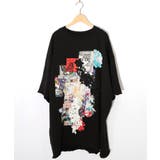 コラージュ柄 レース貼り付け裏毛チュニック | ScoLar | 詳細画像9